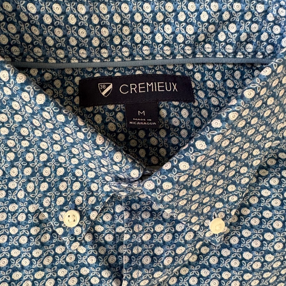 Daniel Cremieux Navy Patterned Button Down Shirt - image 2